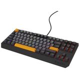 GENESIS Thor 230 TKL toetsenbord Gamen USB + RF Wireless + Bluetooth QWERTY Zwart, Grijs, Oranje