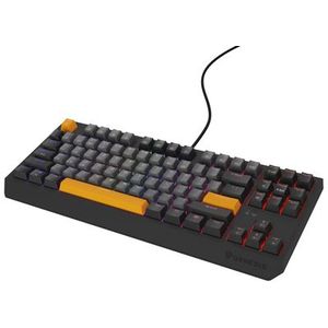 GENESIS Thor 230 TKL toetsenbord Gamen USB + RF Wireless + Bluetooth QWERTY Zwart, Grijs, Oranje