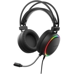 Genesis Słuchawki SŁUCHAWKI NAUSZNE NEON 613 RGB Z MIKROFONEM PODŚWIETLENIE CZARNE (Bedraad), Gaming headset, Zwart