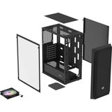 Fury - OBUDOWA SHOBO SH4 RGB - Midi Tower - Zwart - Staal en Glas