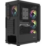 Natec - Fury Shobo SH4F - PC-behuizing - Zwart - Staal/Plastic - RGB Verlichting