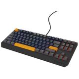 GENESIS THOR 230 TKL toetsenbord Gamen USB + RF Wireless + Bluetooth QWERTY Zwart, Blauw, Grijs, Oranje