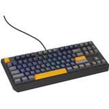 GENESIS THOR 230 TKL toetsenbord Gamen USB + RF Wireless + Bluetooth QWERTY Zwart, Blauw, Grijs, Oranje