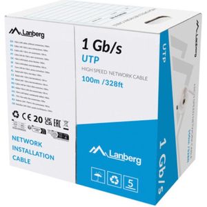 Lanberg - LCU6-10CC-0100-S - Netwerkkabel - Grijs - U/UTP - 100 m