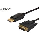 Savio CL-122 Cable displayPort to DVI 3m