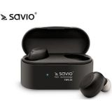 Savio TWS-04 Draadloze Bluetooth Hoofdtelefoon Zwart