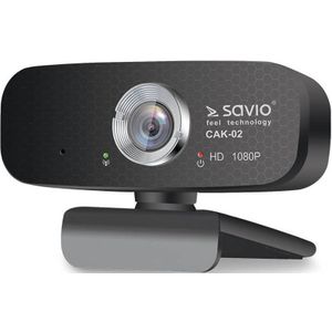 Savio CAK-02 webcam (2 Mpx), Webcam, Zwart
