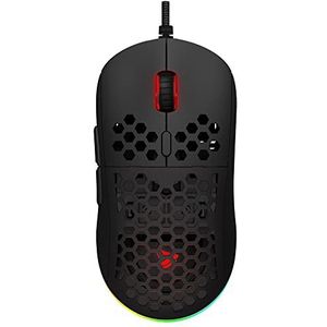 Savio HEX-R gaming muis Zwarte muis (Bedraad), Muis, Zwart