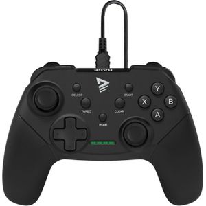 Savio Gamepad Rage (PC, PS3), Controller, Zwart