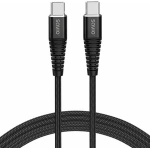 Savio - CL-160 USB Kabel - 2 m - USB 2.0 - USB C - Zwart