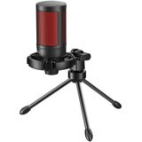 Savio wired gaming microphone with backlight tripod USB SONAR PRO Noir, Rouge Microphone de console de jeu