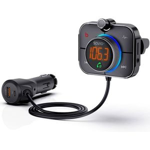Savio - TR-14 - FM Transmitter - Zwart - Bluetooth - PD-oplader