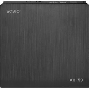 Savio - AK-59 - Externe Slimme CD/DVD Recorder - Zwart - USB-C/USB-A