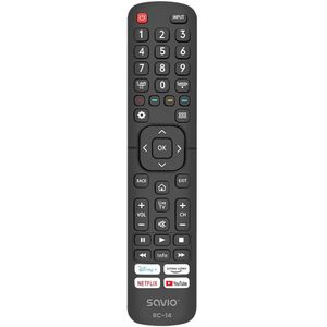 Savio - RC-14 - Afstandsbediening - Zwart - Universeel voor Hisense Smart TV