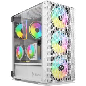 Savio - Raptor X1 - PC-behuizing - Zwart - ARGB Mesh/Glass