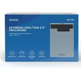 Savio - AK-66 - Externe HDD/SSD-behuizing - Transparant - USB 3.0