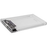 Savio 2,5 externe HDD/SSD-behuizing USB 3.0 transparant AK-66 (2.5"), Harddisk behuizing, Transparant
