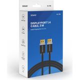 Savio CL-176 DisplayPort kabel 3 m Zwart
