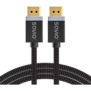 Savio CL-176 DisplayPort kabel 3 m Zwart