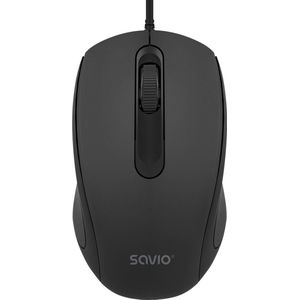 Savio - MB-02 - Muis - Zwart - Bedraad - 1200 DPI