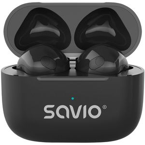 Savio - TWS-02 Pro - Koptelefoon - Zwart - Draadloze Bluetooth