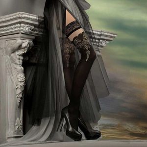Ballerina - Fantasy Hold Ups - Zwart - Stockings - 20 denier en 50 denier