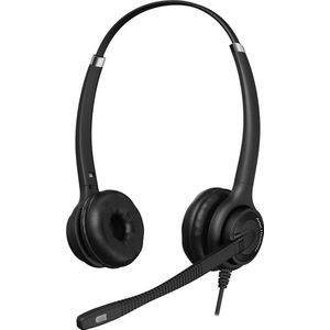 Axtel Elite Hdvoice MS duo USB koptelefoon voor laptop Skype/Teams - HOME OFFICE headsets + GRATIS hygiënische set van oor- en mondschuimpjes