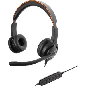 Axtel Voice UC40 duo NC USB koptelefoon voor PC/Laptop | Office Headset, Thuiswerk en Muziek | Skype for Business