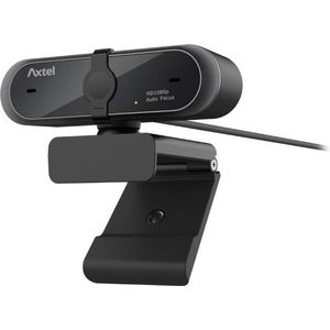 Axtel headsets, AX-FHD webcam Full HD 1080p video, automatische witte balance, webcam met microfoon voor pc, webcamera, USB Plug & Play