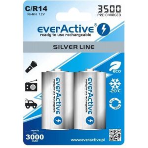 Oplaadbare accu's, EVERACTIVE R14/C NI-MH 3500 MAH LISTAS voor gebruik