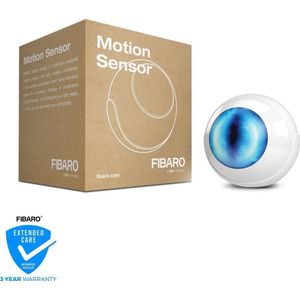 Fibaro Motionsensor, Bewegingsmelder Single met 4-voudige Sensor, FGMS-001-ZW5, Wit, 1 Stuk