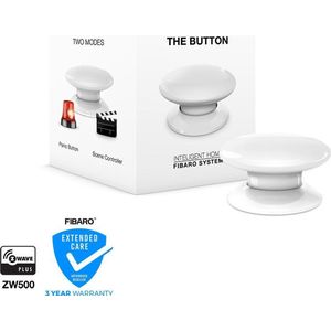 FIBARO The Button White/Z-Wave Plus draadloze draagbare schakelknop, wit, FGPB-101-1