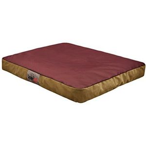 Hobbydog LMATFBO2 hondenmatras hondenbed hondenbank hondenmand flok, L, 90 x 70 x 12 cm, wijnrood