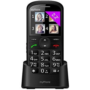 MP - myPhone Halo 2 - Mobiele Telefoon - Zwart - Ontgrendeld - Grote Toetsen - Laadstation