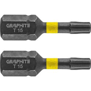 GRAPHITE Impact bit TX15 x 25 mm, 2 st.