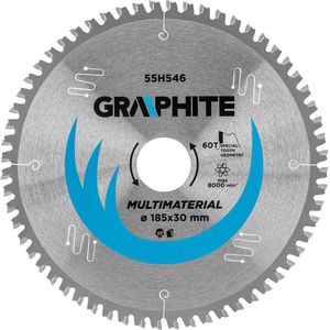 GRAPHITE Saw blade, carbide, 185 x 30 mm, 60 teeth, universal