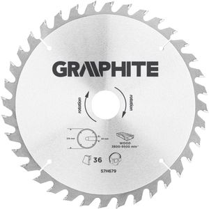 GRAPHITE Cirkelzaagblad 216 mm, 36 tands, Hout