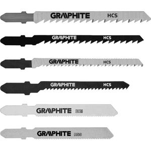 GRAPHITE 57H754 Decoupeerzaagbladenset 6dlg