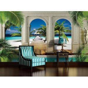 Tropical Beach Photo Wallcovering