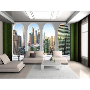 Dubai City Skyline Marina Arches Photo Wallcovering