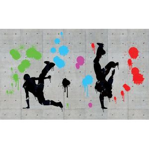 Graffiti Concrete Wall Hip Hop Photo Wallcovering