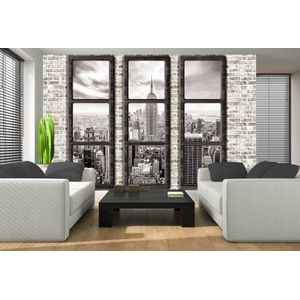 New York City Skyline Window View Photo Wallcovering