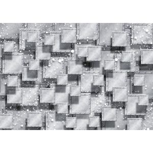 Abstract Modern Grey Silver Photo Wallcovering