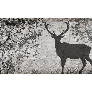 Deer Tree Leaves Wall Photo Wallcovering