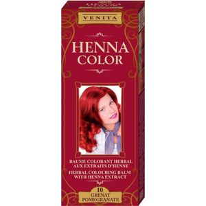 Venita HENNA COLOR BALSEM Pomegranate nr.10 Kant-en Klare Natuurlijke Haarverf Zonder Ammonia PPD PTD Peroxide Waterstofperoxide etc. 75ml