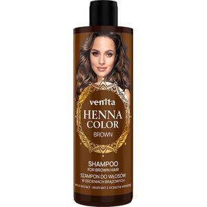 Venita HENNA COLOR Kleurbeschermende Natuurlijke VOEDENDE Shampoo voor Brown / Bruin Haar / Cheveux Bruns 300ml