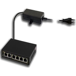 Pulsar S54 6-Poort Switch - 10/100/1000 - 4x PoE+ - 1x Uplink