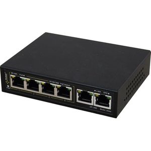 Pulsar - SG64 - 6-Poorts Unmanaged PoE+ Switch - Voor IP-systemen
