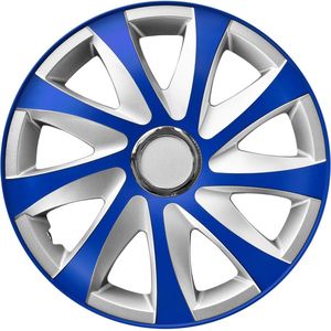 NRM - wieldoppen 16"" - Blauw & zilver- set van 4 stuks - ABS / Duurzaam / Resistant