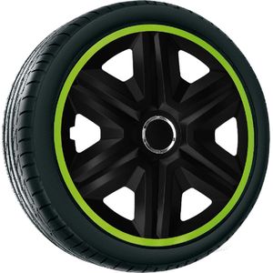 NRM - Wieldoppen - Zwart - Set van 4 - 15 inch - ABS Kunststof